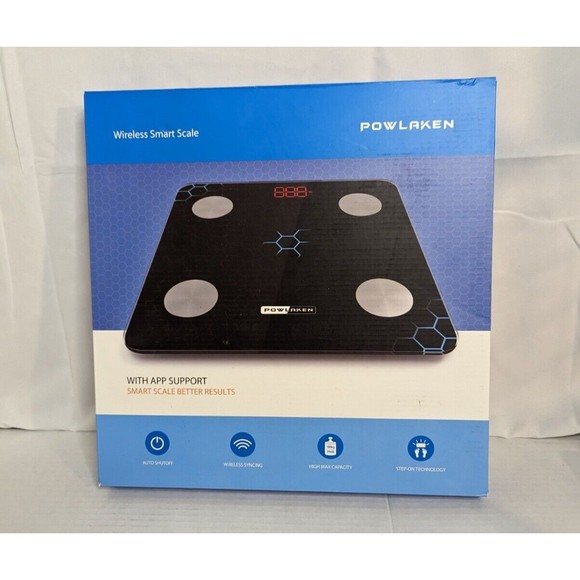 Powlaken Body Fat Smart BMI Scale Digital Bathroom Wireless Weight Scale - NEW - Picture 1 of 4